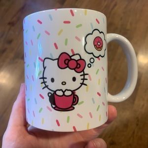 Ships today! RARE! Hello Kitty Cafe Sprinkle Donut Mug
